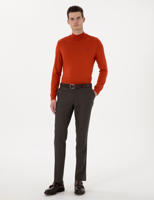 Kahverengi Slim Fit Kumaş Pantolon 50312923-VR029