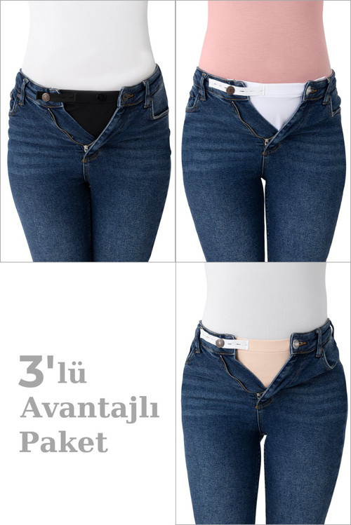 Hamile Pantolon Bel Genişletici – Kadın Pantolon Genişletici, Sağ Düğme Uyumlu, Ayarlanabilir Aparat