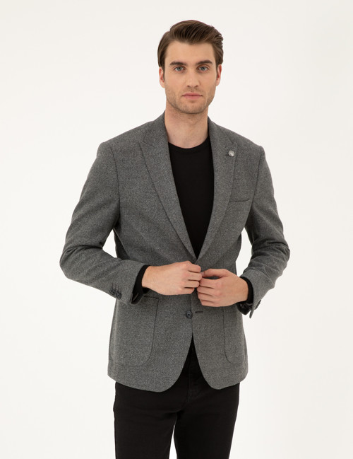 Füme Slim Fit Ceket 50293351-VR058