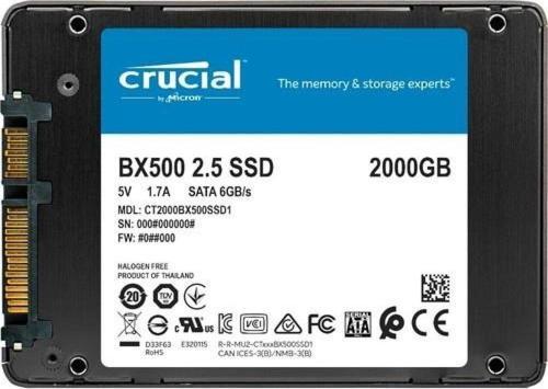Crucıal Bx500 2Tb 540/500Mb/S 2.5" Sata 3.0 Ssd Ct2000Bx500Ssd1
