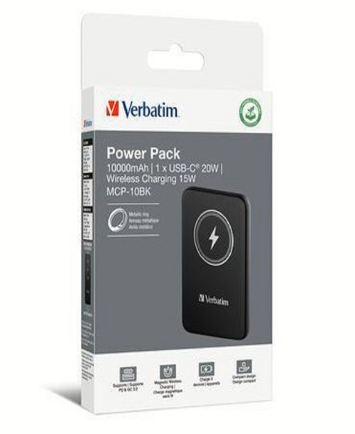 10000 Mah Manyetik Kablosuz (Magsafe) 15W Powerbank 20 W PD Siyah Renk Kablo Dahil-(32245)