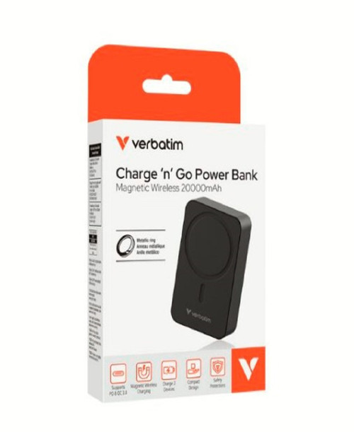20000 Mah Manyetik Kablosuz (Magsafe) 15W Powerbank 35W PD Siyah Renk Kablo Dahil-(32223)