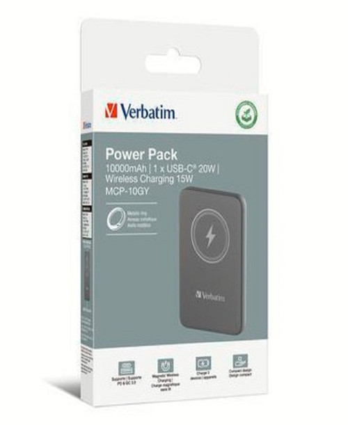 10000 Mah Manyetik Kablosuz (Magsafe) 15W Powerbank 20W PD Gri Renk Kablo Dahil-(32249)