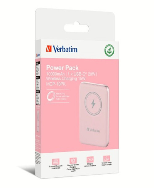 10000 Mah Manyetik Kablosuz (Magsafe)15W Powerbank 20 W PD Pembe Renk Kablo Dahil-(32248)