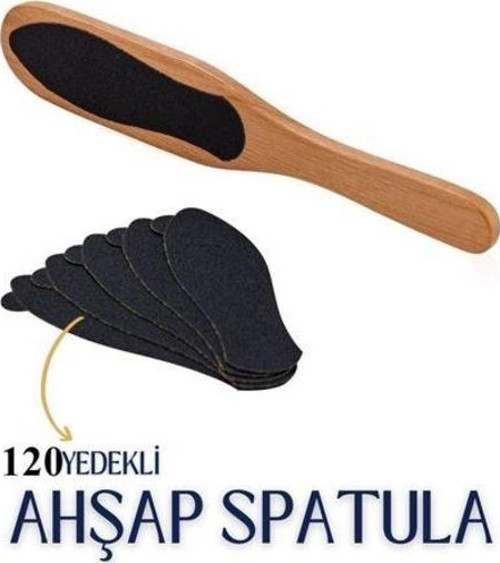 5+1 ADET 120 Yedekli Ahşap Pedikür Spatulası