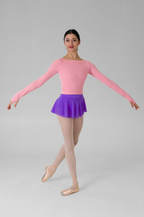 Dancewear Warm Up Üst Woolie Pembe