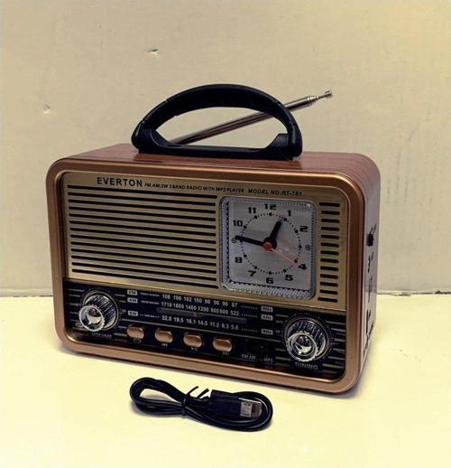 Rt-781 -Usb-Tf-Am-Fm-Sw-Blue-Connect-Tws-Usb Şarj Nostaljik Radyo