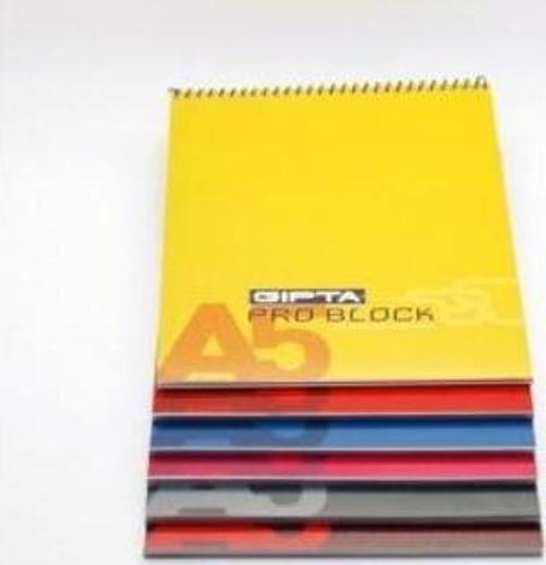 A5 Bloknot Pro-Block Spiralli Karton Kapak Kareli 40 Yaprak 3-1401000-2181 (12 Li Paket)