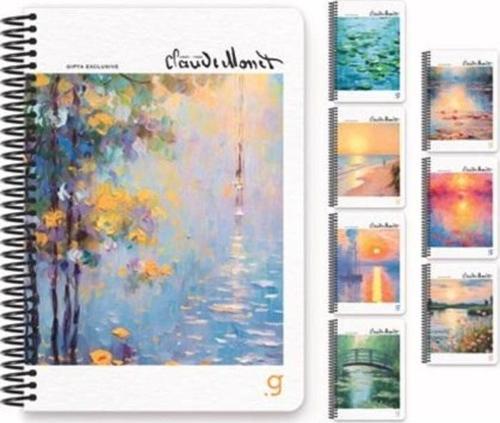 Monet Spiralli Sert Kapak Not Defteri 17X24 Cm 100 Yaprak Çizgili 7005 (Karışık Renk 1 Adet)