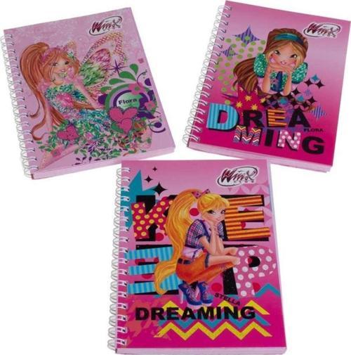 Winx Club A6 (Mini Boy) Defter Karton Kapak Not Defteri Çizgili 3120 (36 Lı Paket)
