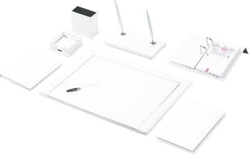 921 Lüks Çerçeveli Renkli Sümen Takımı 9 Parça Beyaz