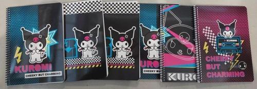 Kuromi Not Defteri Spiralli Karton Kapak 10X19 Cm 80 Yaprak Çizgili 380641-12 (6 Lı Paket)