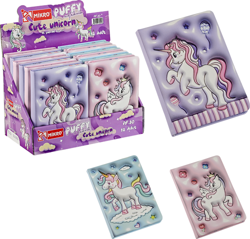 Puffy Not Defteri Unicorn Pf-30 (12 Li Paket)
