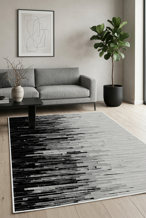 Modern Desen Dijital Baskılı Yıkanabilir Kaymaz Taban Salon Oturma Odası Antre Koridor Halısı