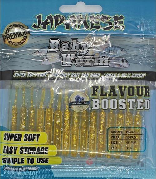 Baby Worm 45mm 15 Adet LRF Silikonu 314
