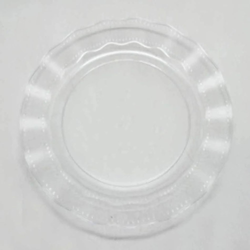 Şeffaf Lüks Plastik Mika Yuvarlak Tabak 22 Cm 6 Adet