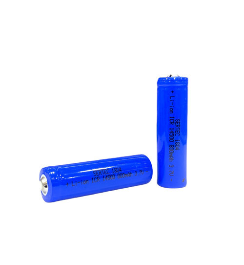3.7V Li-ion 14500 AA - 800 Mah 1C Şarjlı Pil (Başlı)
