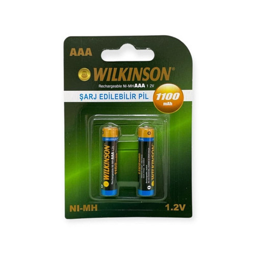 Wilkinson Şarjlı İnce 1100 Mah Aaa 2'li Pil