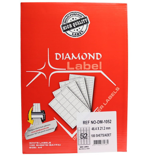 Diamond Etiket DM-1052 46.4x21.2 mm Lazer