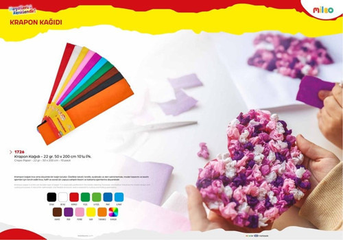 Mileo Krapon Kağıdı 22gr 50x200cm 10’lu Paket Beyaz 1726
