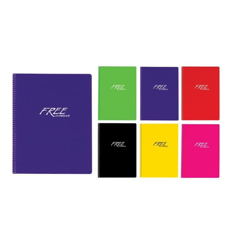 Color Defter Free A4 Spiralli Plastik Kapak 80 Yaprak Çizgili