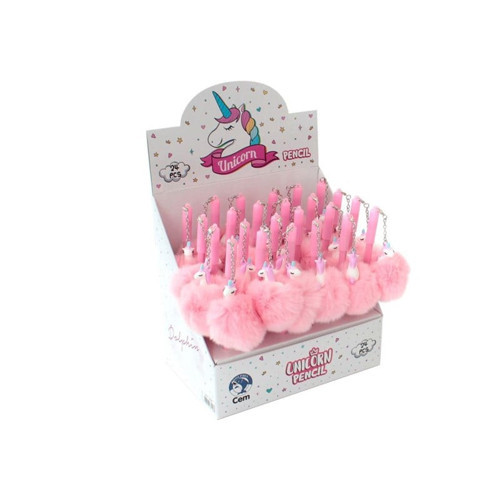Dolphin Unicorn Başlıklı Kurşun Kalem UNC-1806 24'lü Stand