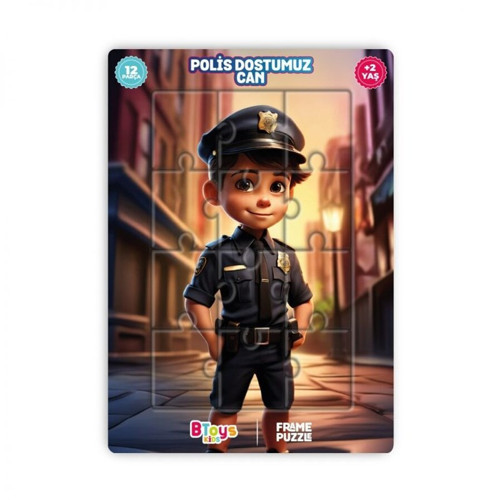 KIDS 12 PARÇA PUZZLE POLİS DOSTUMUZ CAN