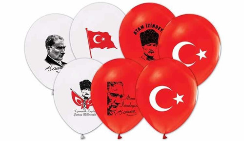 Balon- Ay Yıldız Baskılı 100'lü Paket