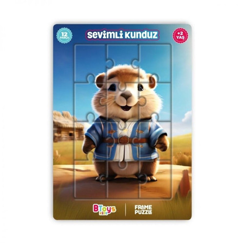 KIDS 12 PARÇA PUZZLE SEVİMLİ KUNDUZ