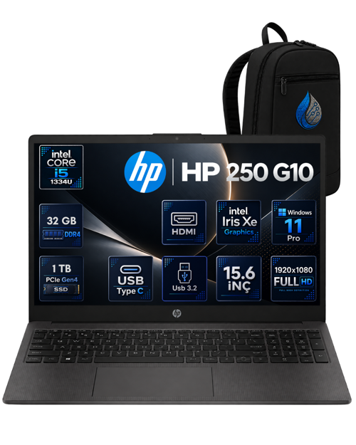 250 G10 Intel Core i5-1334U 32 GB DDR4 1 TB SSD 15.6'' Full HD Windows 11 Pro Dizüstü Bilgisayar 9G1E4ETRNP14