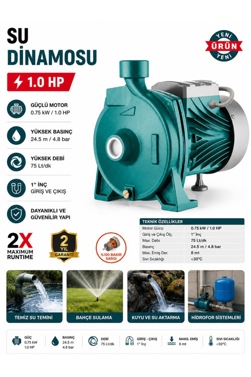 1,0HP SU DİNAMOSU