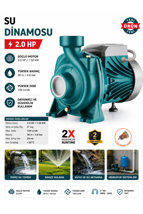 2,0HP SU DİNAMOSU