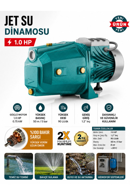 1.0HP JET SU DİNAMOSU