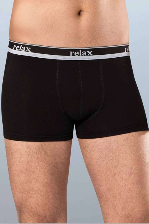 Relax Pamuklu Esnek Erkek Boxer Siyah - 1268A — Beden: M