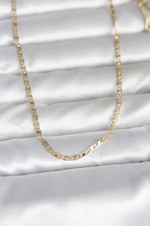 CM 14K Renk Yassı Zincir Model 60 cm Kadın Kolye