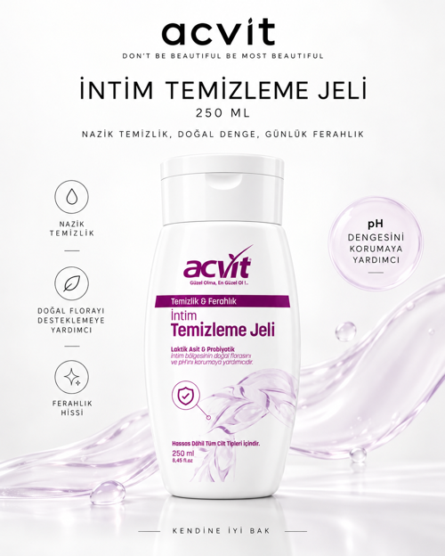 Intim Temizleme Jeli 250 ML | Özel Bölge İçin Hassas ve pH Dengeli Günlük Bakım