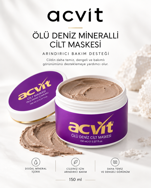 Ölü Deniz Cilt Maskesi 150 ML | Gözenek Temizleyici, Arındırıcı ve Cilt Yenileyici Bakım
