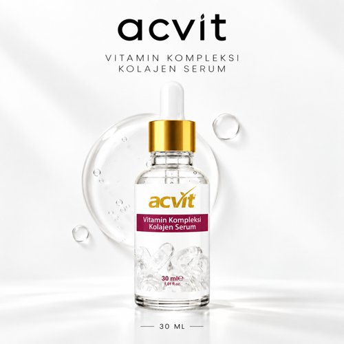 Kolajen Serum - Vitamin Kompleksi - 30 Ml. Canlandırıcı & Gözenek Sıkılaştırıcı Ve Nemlendirici
