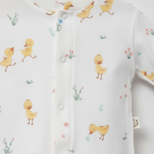 Unisex Yenidoğan Ördek Desenli 5'li Hastane Çıkışı