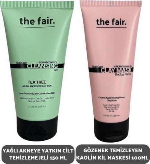 Yağlı Akneye Yatkın Cilt Temizleme Jeli 150 ml ve Gözenek Temizleyen Kaolin Kil Maske 100 ml