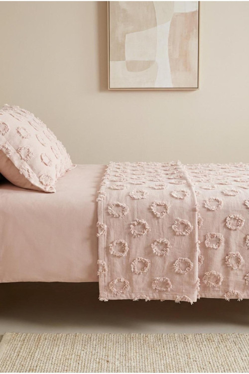 Tek Kişilik Yatak Örtüsü 180 x 260 cm – Valonlu Model 1 Adet 50 x 70 Yastık Kılıfı