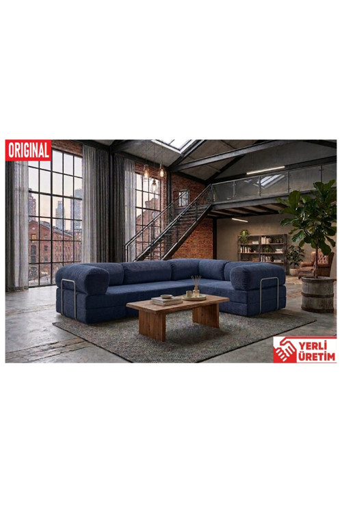 KK300X200 KÖŞE KOLTUK 2 YATAKLI FİTİLLİ KADİFE KUMAŞLI ŞARK KÖŞE