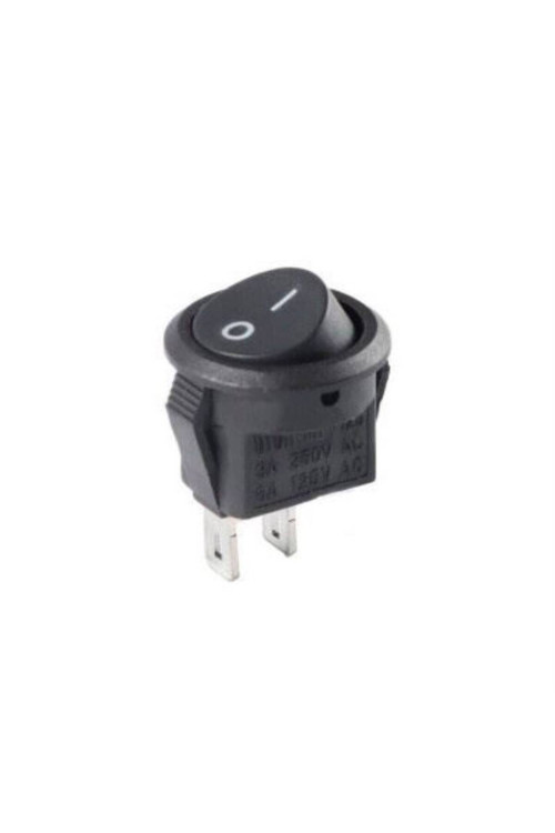 12V YUVARLAK ON-F ANAHTAR düğme açma kapama siyah 10 adet