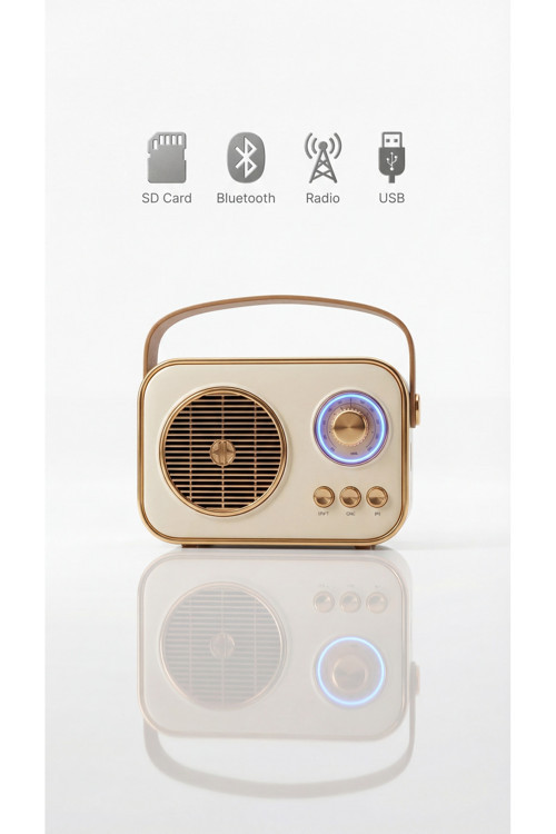 Nostaljik Radyo- Bluetooth- Sd- USB Girişli