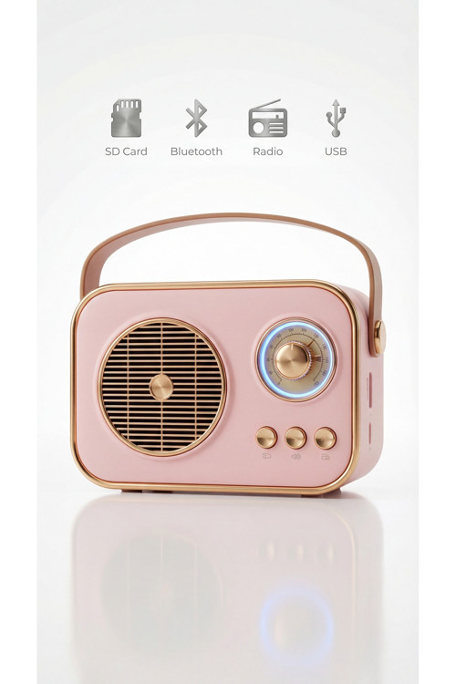 Nostaljik Radyo- Bluetooth- Sd- USB Girişli