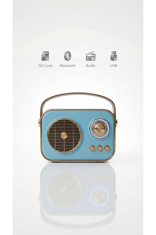 Nostaljik Radyo- Bluetooth- Sd- USB Girişli