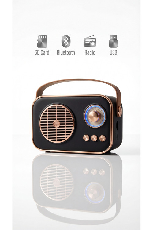 Nostaljik Radyo- Bluetooth- Sd- USB Girişli