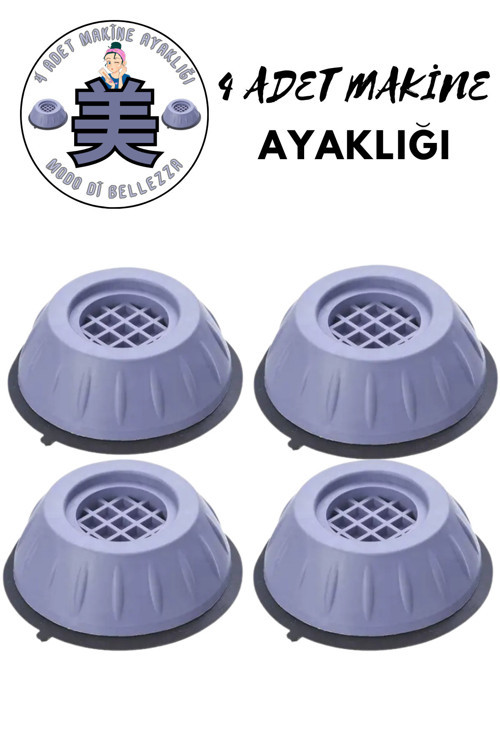 Gürültü Engelleyici Ve Kaymaz Titreşim Önleyici Kauçuk Ayak Pedleri Çamaşır Makinesi