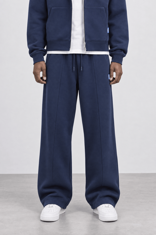 Erkek Basic Panda Baggy Eşofman Altı Lacivert