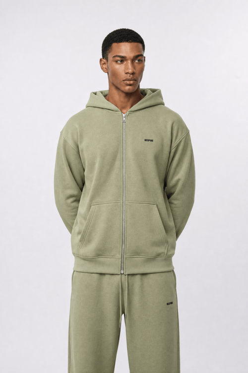 Erkek Respire Basic Oversize Zip Küf